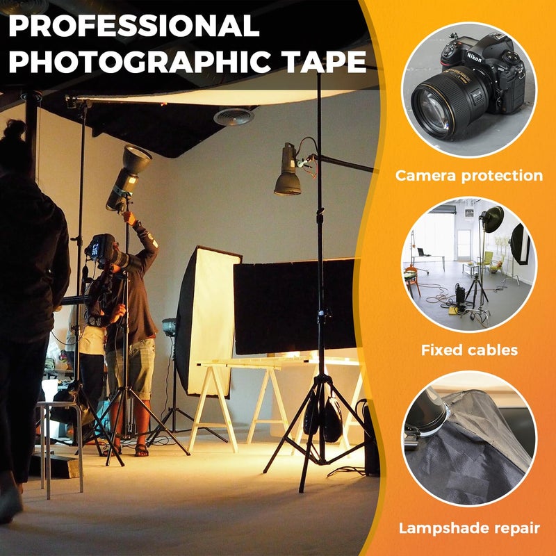 SWRT 12 Pack Gaffers Tape, 11 Mil Industrial Grade Gaffer Tape, 2’’ x 30 Yards, Strong Adhesion, Easily Remove No Residue, Professional Matte Finish No Reflection, Black, 360 Yards in Total - Image 4